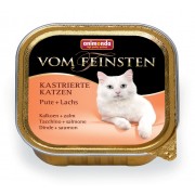 Vom Feinsten консервы для кастрированных кошек с индейкой и лососем, 100 г